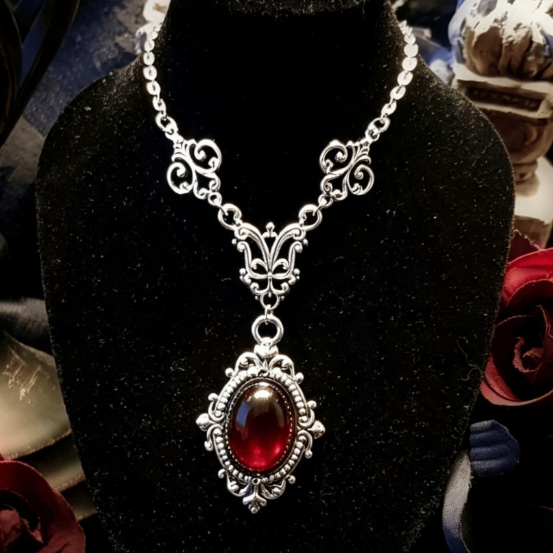 Men'S Vampire Accessories - Kalung Cameo Vampir, Cameo Darah, Perhiasan