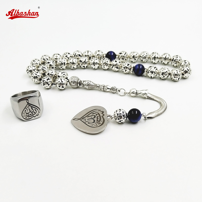 Men Accessories Hk - Tasbih set manik-manik Logam mata harimau