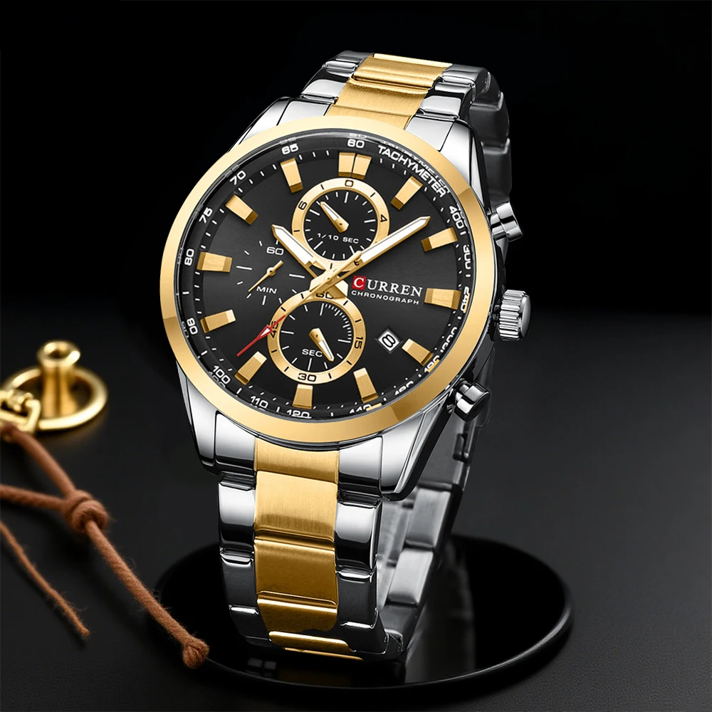 Men Accessories Jewellery - CURREN Jam Tangan Olahraga Chrono Kuarsa