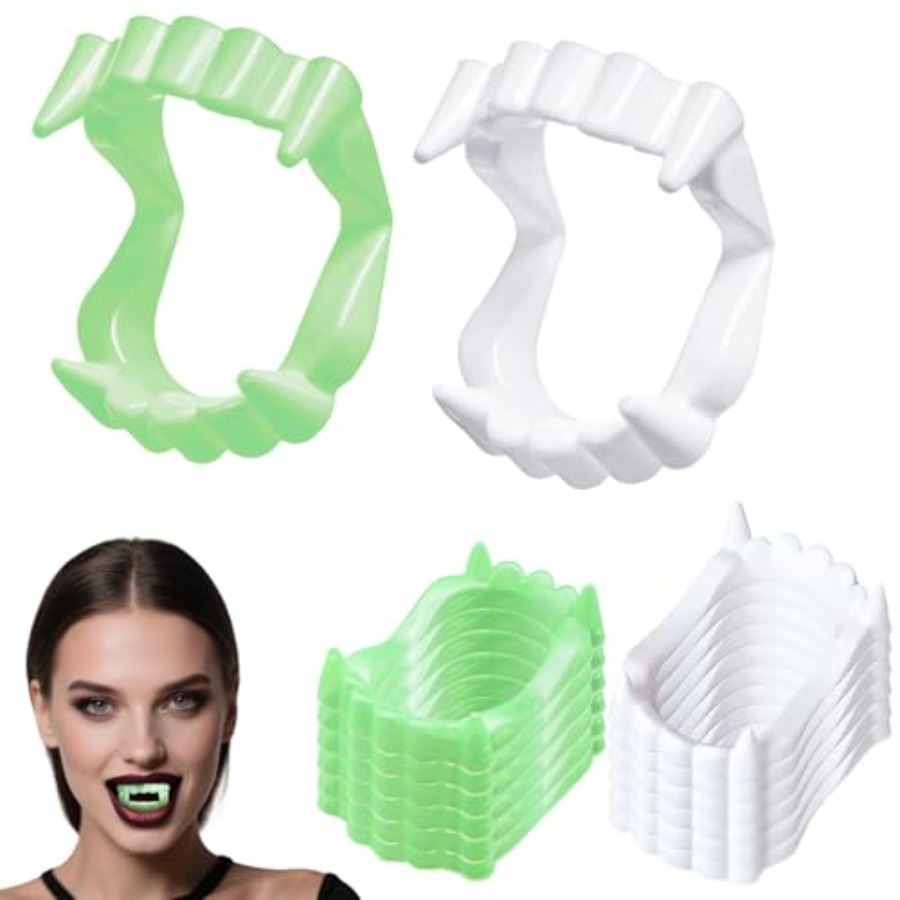 12 Buah Gigi Putih Halloween G - Men'S Vampire Accessories ulasan dan harga