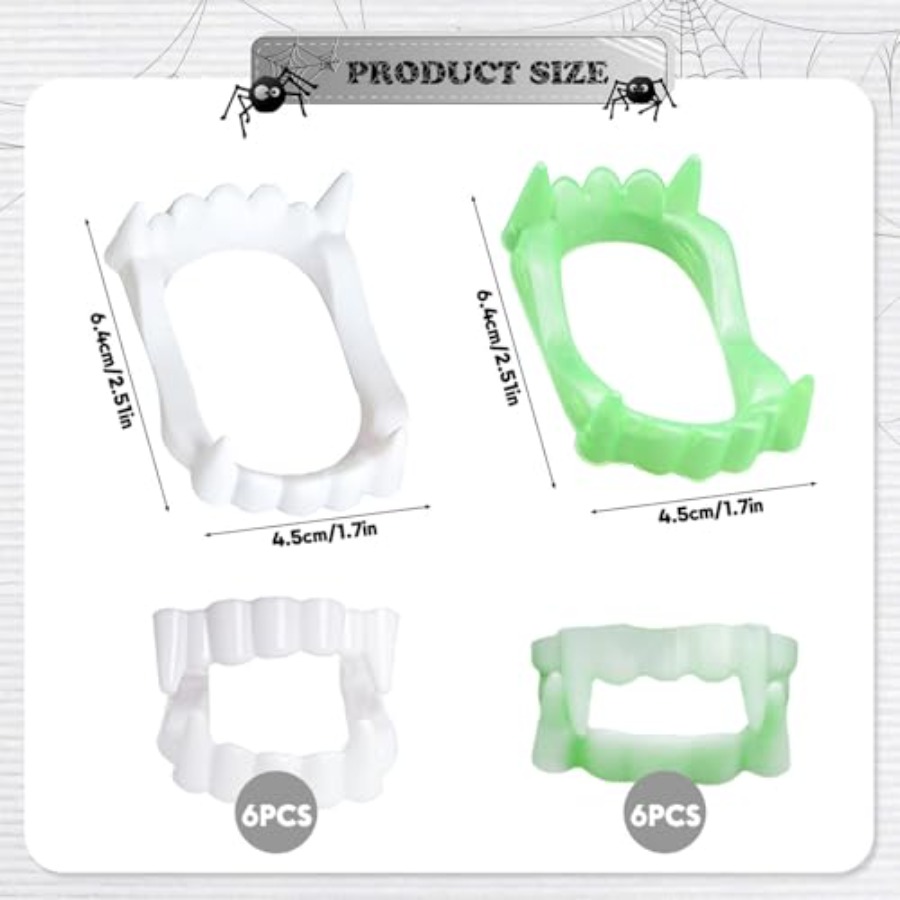 12 Buah Gigi Putih Halloween G - Men'S Vampire Accessories ulasan dan harga