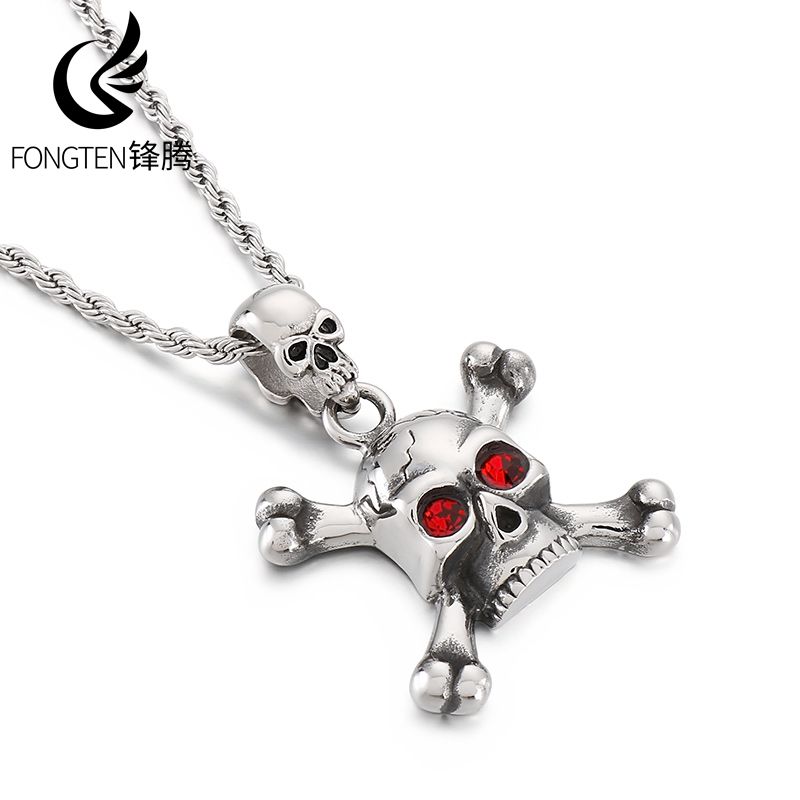 Fongten kalung tengkorak mata  - Men'S Vampire Accessories ulasan dan harga