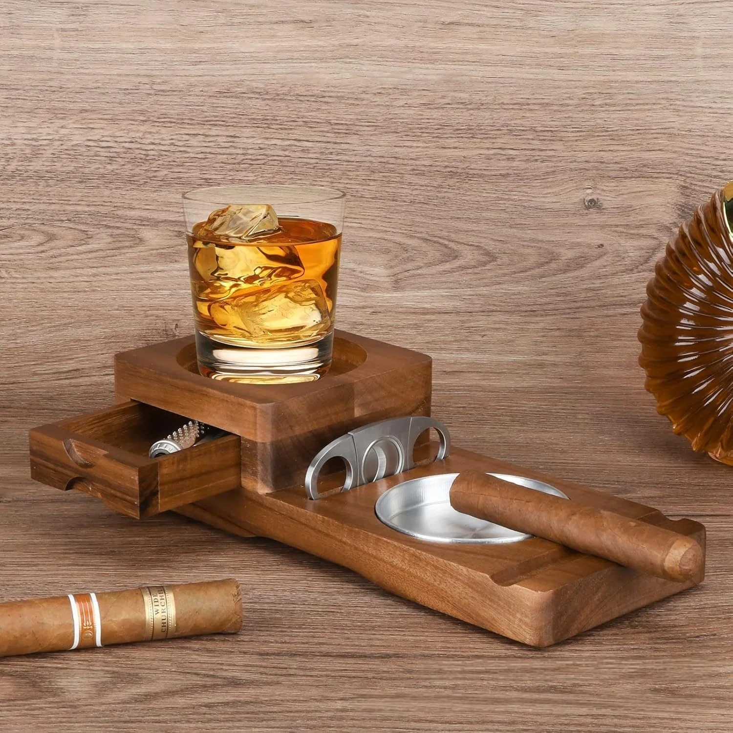 Kotak Aksesoris Cerutu Mewah d - Cigar Cutter Set ulasan dan harga