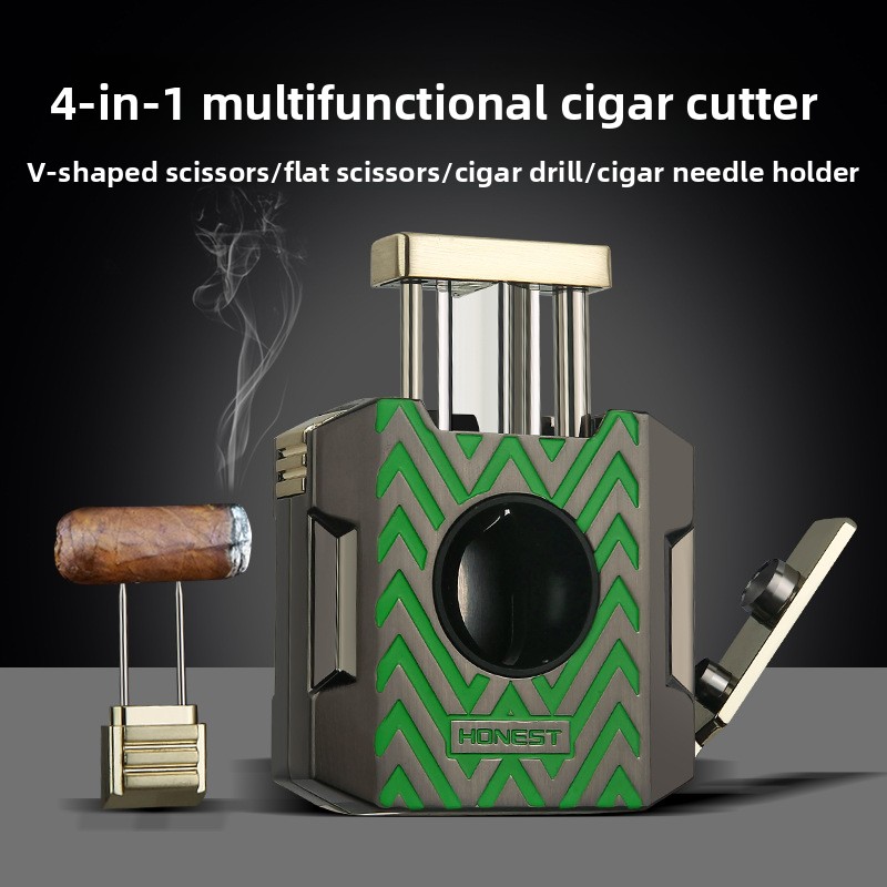 Set Alat Cerutu HONEST 4 in 1  - Cigar Cutter Set ulasan dan harga