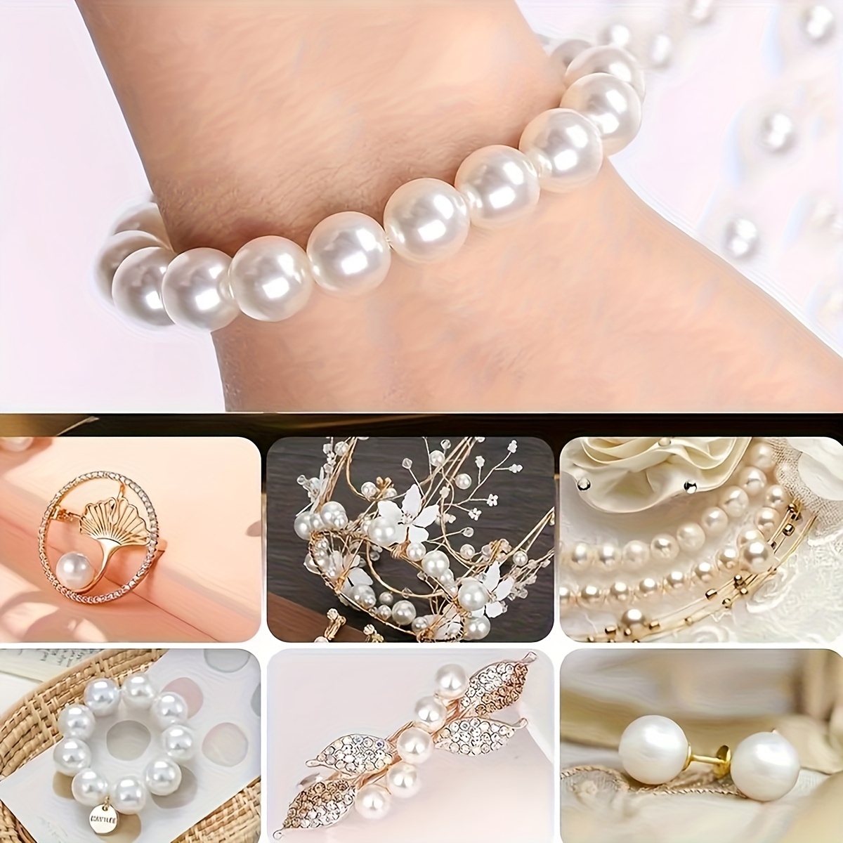 1388pcs 4/6/8/10mm Hitam, Puti - Men Accessories Jewellery ulasan dan harga