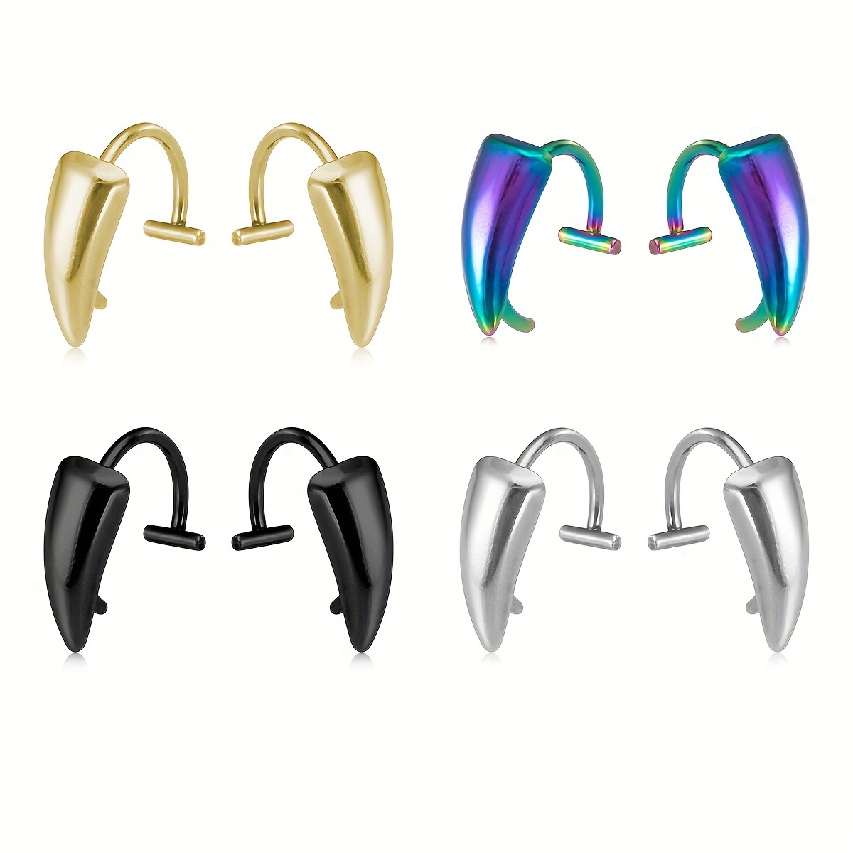 1 pasang cincin gigi taring va - Men'S Vampire Accessories ulasan dan harga